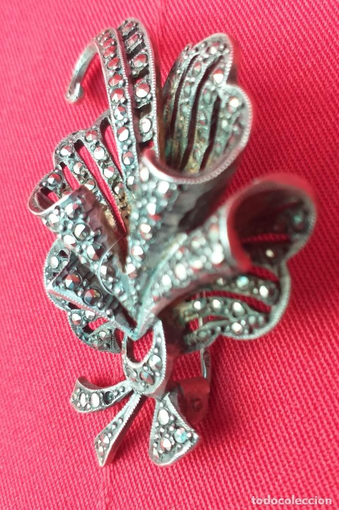Antig&uuml;edades: BROCHE DE PLATA CON PEDRER&Iacute;A - Foto 5