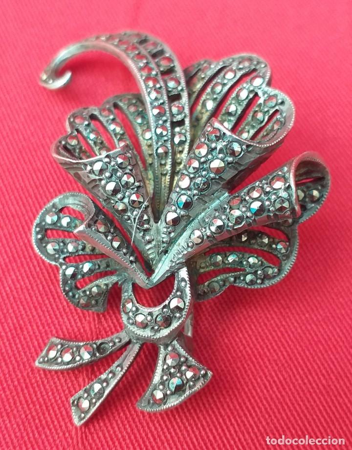 Antig&uuml;edades: BROCHE DE PLATA CON PEDRER&Iacute;A - Foto 6