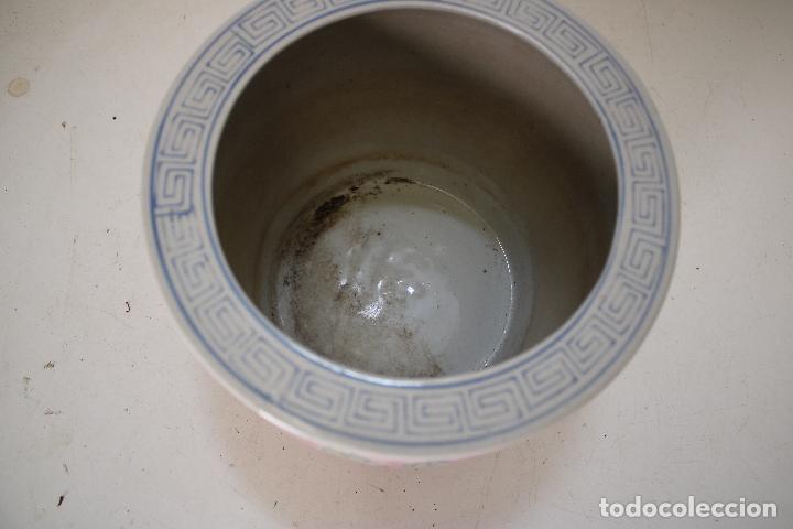 Antig&uuml;edades: macetero de ceramica rosa - Foto 2