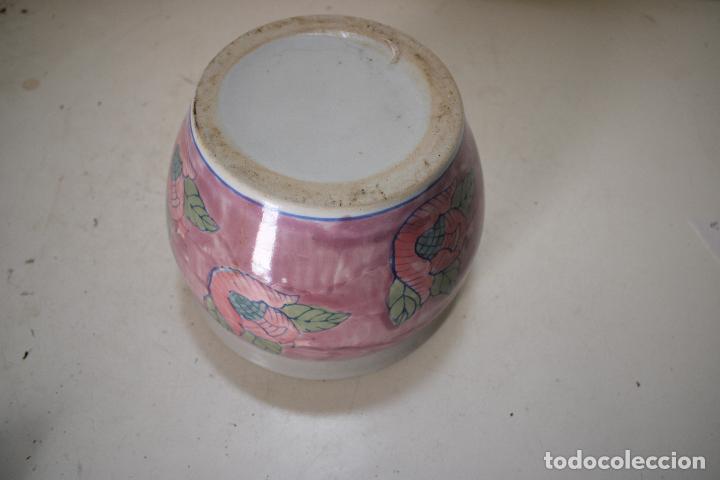 Antig&uuml;edades: macetero de ceramica rosa - Foto 5