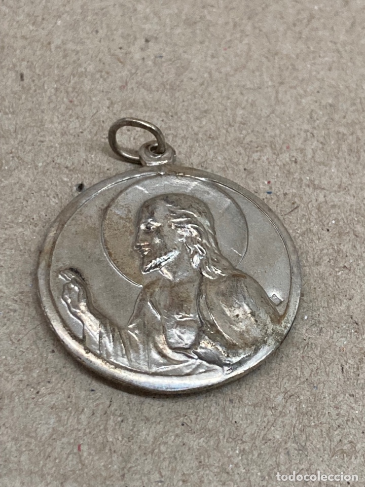 Antig&uuml;edades: Medalla de plata religiosa - Foto 1