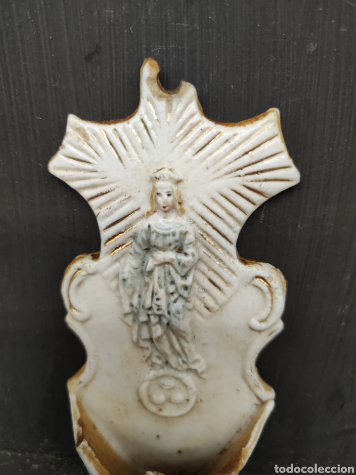 Antig&uuml;edades: Benditera ceramica - Foto 2