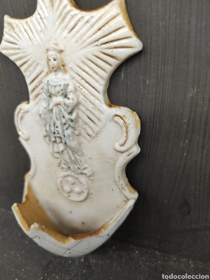 Antig&uuml;edades: Benditera ceramica - Foto 3