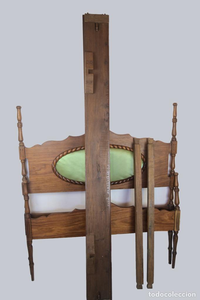Antig&uuml;edades: CAMA ANTIGUA COMPLETA CON TAPIZADO - Foto 4