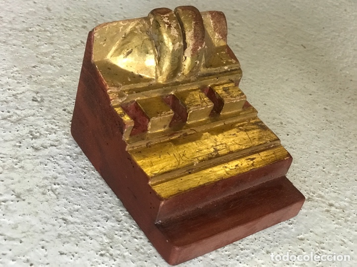 Oggetti Antichi: M&eacute;nsula antigua de madera (oro fino)
