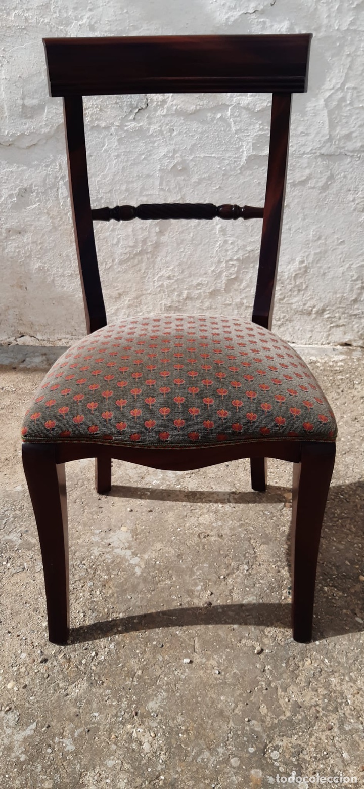 Antig&uuml;edades: MESA COMEDOR Y 6 SILLAS DE CAOBA.- - Foto 5