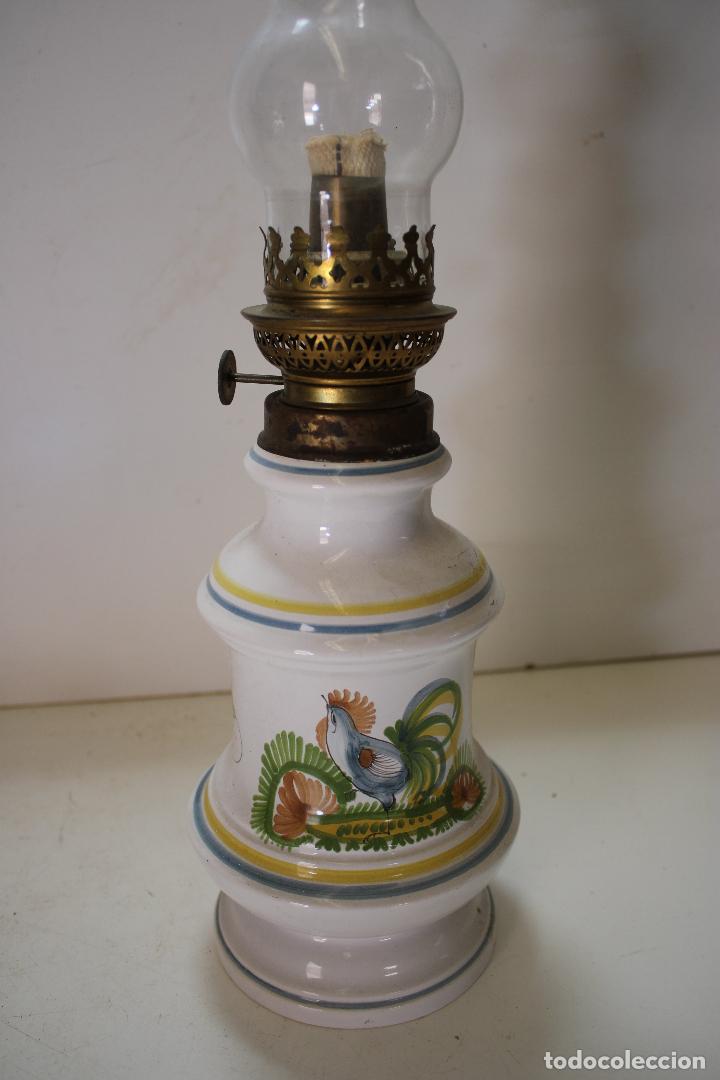 Antig&uuml;edades: quinqu&eacute; de ceramica con pajaro - Foto 1