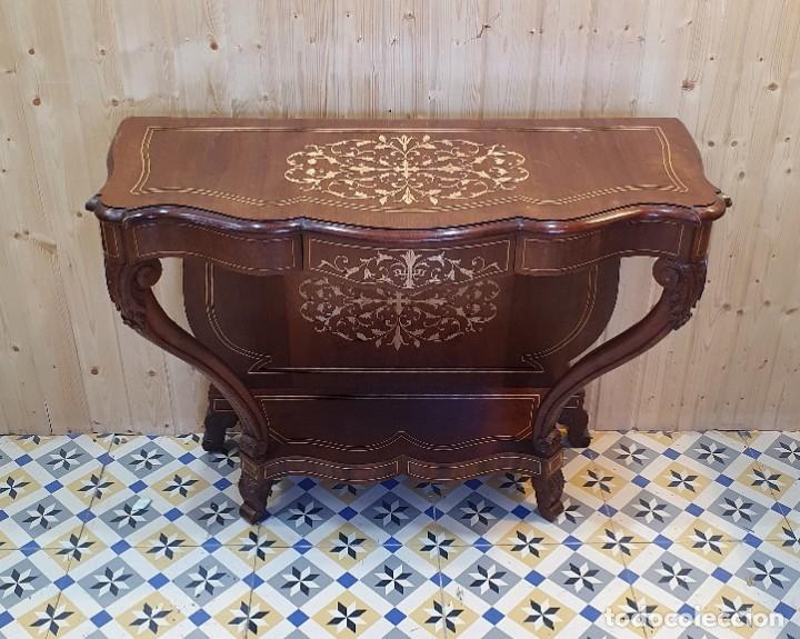 Antig&uuml;edades: CONSOLA MARQUETERIA LIMONCILLO - Foto 1