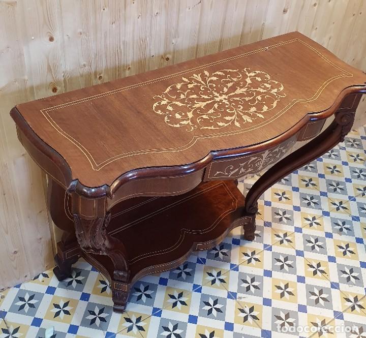 Antig&uuml;edades: CONSOLA MARQUETERIA LIMONCILLO - Foto 5