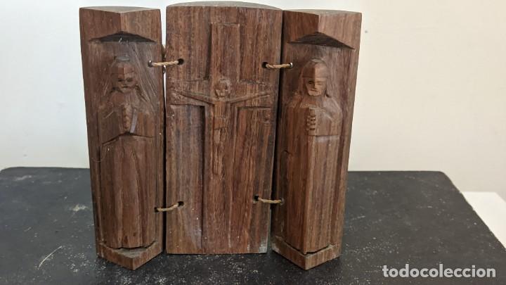 Antig&uuml;edades: TR&Iacute;PTICO MADERA JES&Uacute;S CRUZ - Foto 1