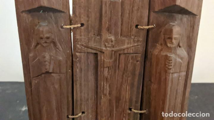 Antig&uuml;edades: TR&Iacute;PTICO MADERA JES&Uacute;S CRUZ - Foto 2