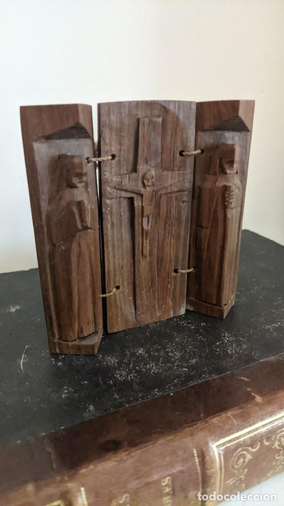 Antig&uuml;edades: TR&Iacute;PTICO MADERA JES&Uacute;S CRUZ - Foto 5
