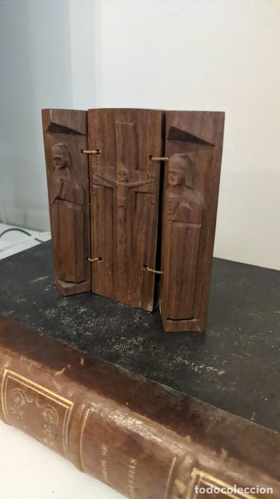 Antig&uuml;edades: TR&Iacute;PTICO MADERA JES&Uacute;S CRUZ - Foto 6