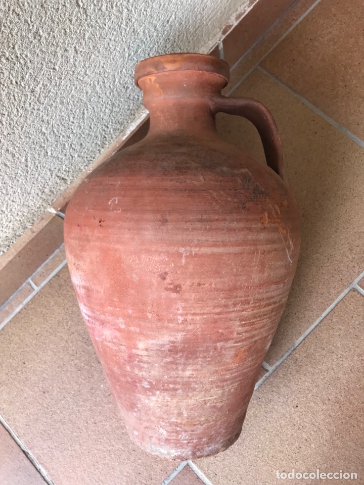 Antig&uuml;edades: C&aacute;ntaro popular antiguo de barro. - Foto 4