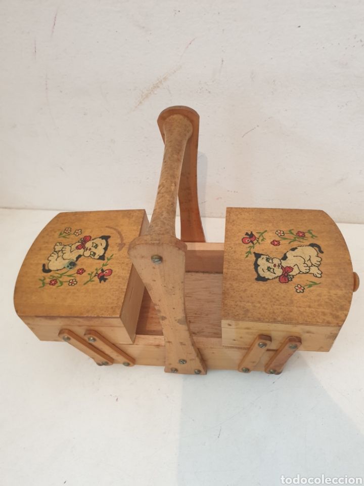 Antig&uuml;edades: COSTURERO MADERA - Foto 3