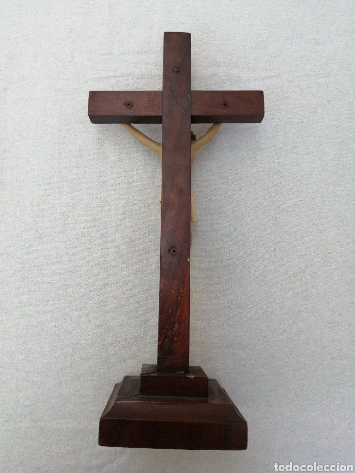 Antig&uuml;edades: Crucifijo de altar. Madera noble - Foto 6