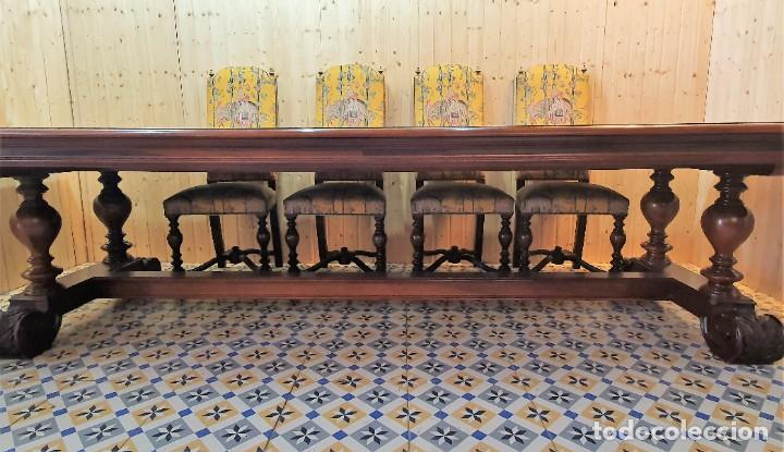 Antig&uuml;edades: MESA DE NOGAL MACIZO DE 330 CM SIN SILLAS - Foto 2