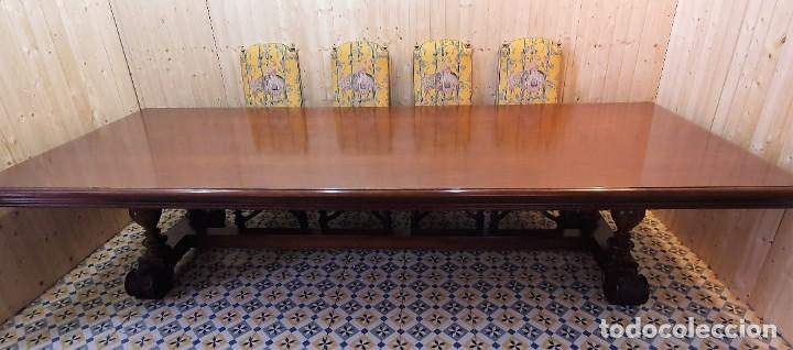 Antig&uuml;edades: MESA DE NOGAL MACIZO DE 330 CM SIN SILLAS - Foto 3