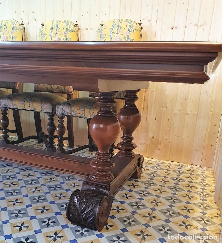 Antig&uuml;edades: MESA DE NOGAL MACIZO DE 330 CM SIN SILLAS - Foto 4