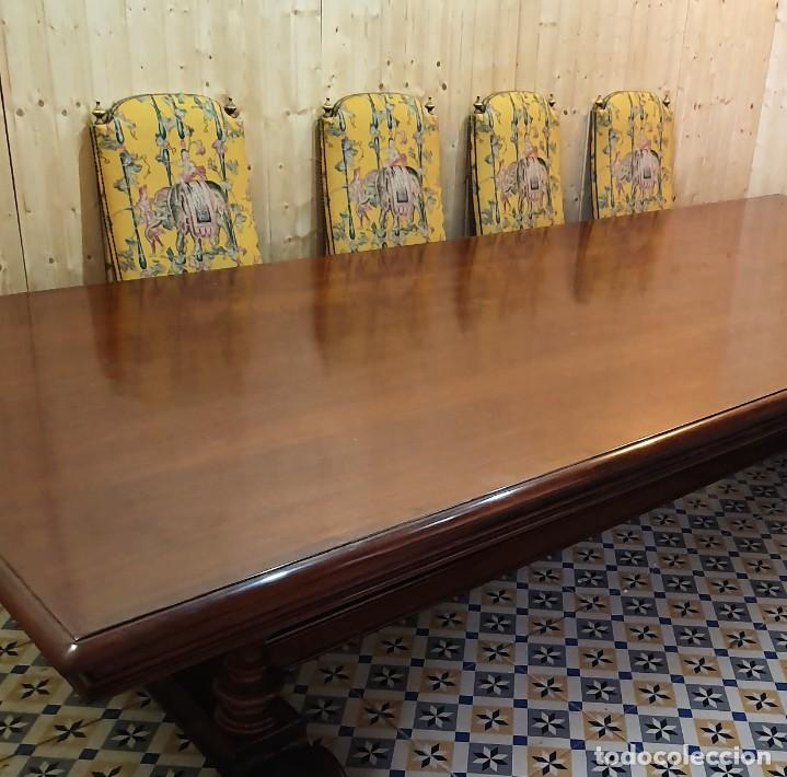 Antig&uuml;edades: MESA DE NOGAL MACIZO DE 330 CM SIN SILLAS - Foto 5