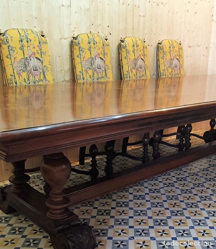 Antig&uuml;edades: MESA DE NOGAL MACIZO DE 330 CM SIN SILLAS - Foto 6