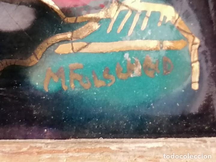 Antig&uuml;edades: ESMALTE POL&Iacute;CROMO DE LA VIRGEN CON EL NI&Ntilde;O - Foto 5
