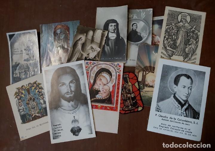 Antig&uuml;edades: Lote de 13 estampitas religiosas variadas - Foto 1