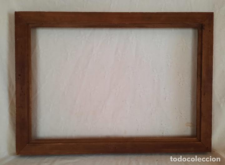 Antig&uuml;edades: ANTIGUO MARCO DE MADERA POLICROMADA. 71x52 cm. - Foto 8