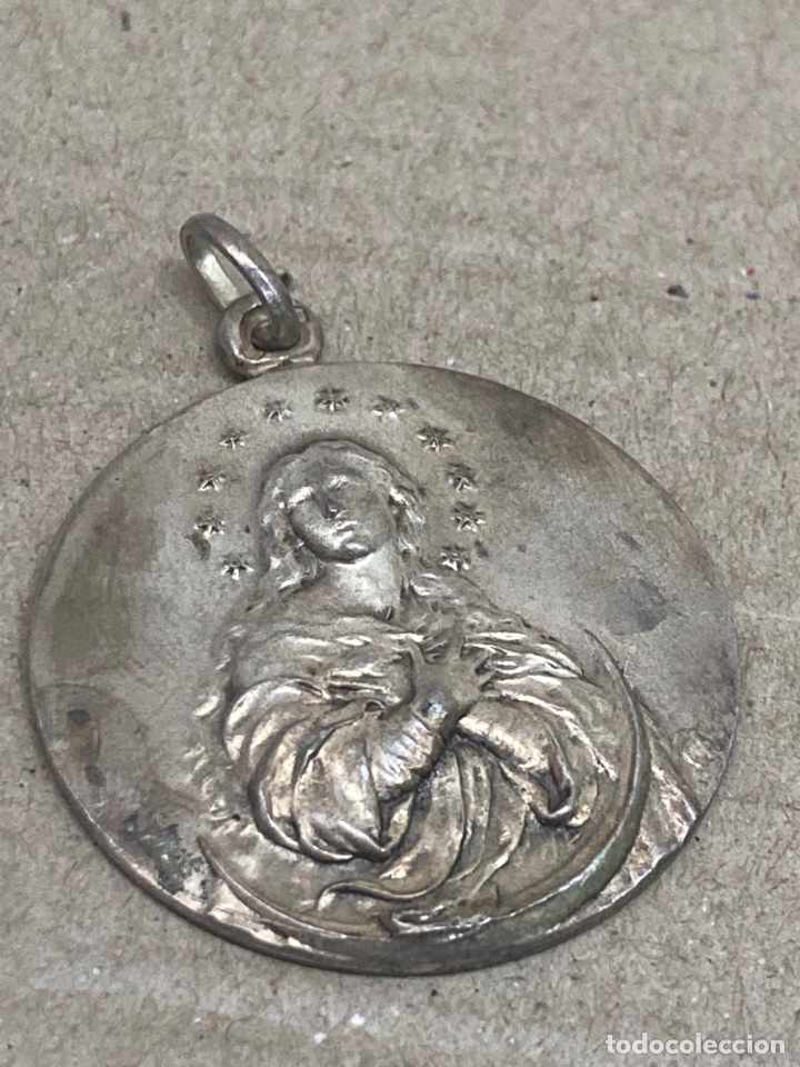 Antig&uuml;edades: Medalla de plata religiosa - Foto 1