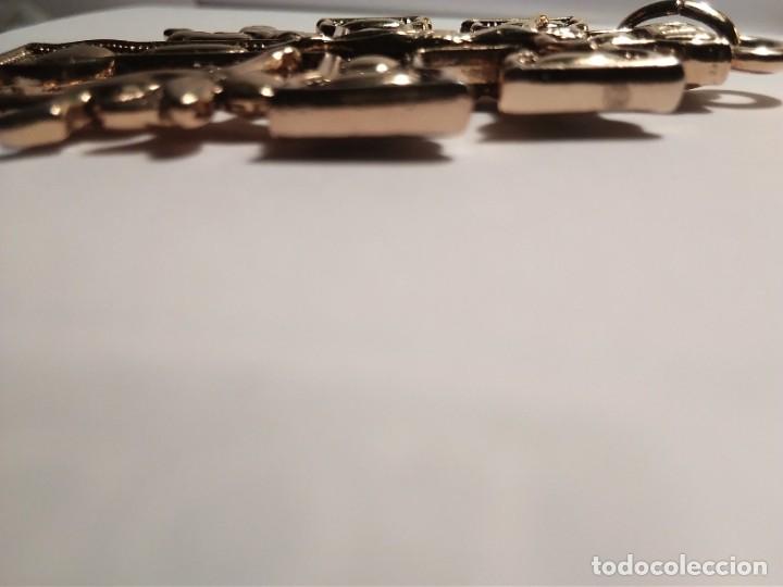 Antig&uuml;edades: Cruz de Caravaca en bronce con circonitas incrustadas - Foto 4