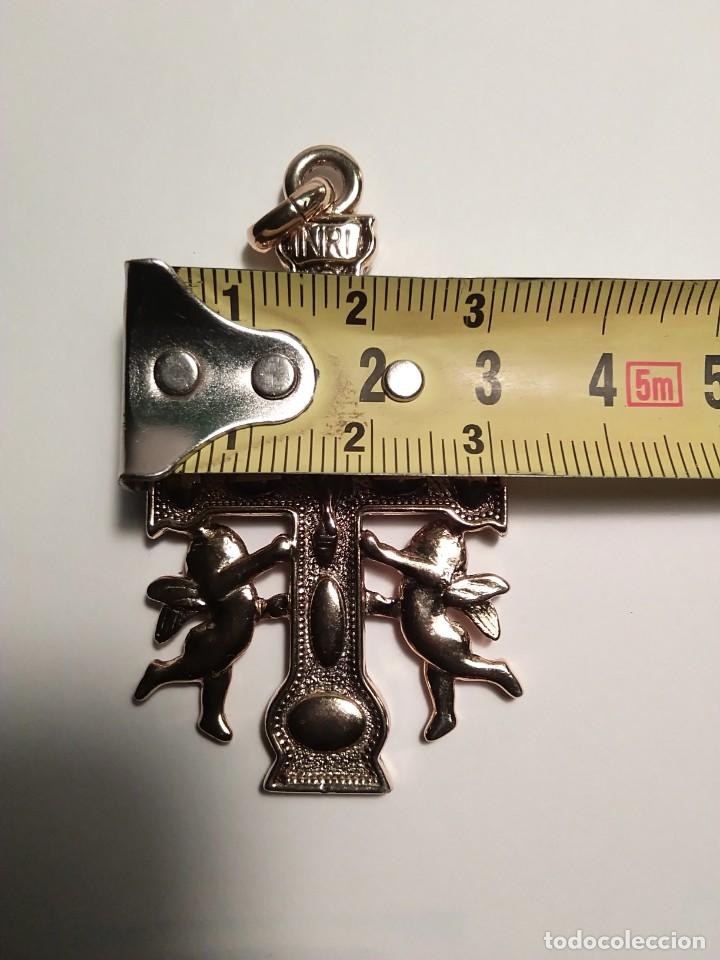 Antig&uuml;edades: Cruz de Caravaca en bronce con circonitas incrustadas - Foto 6