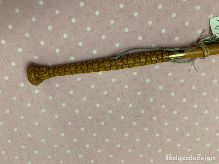 Antig&uuml;edades: Baston tallado Madera - mide 87 cm - Foto 2