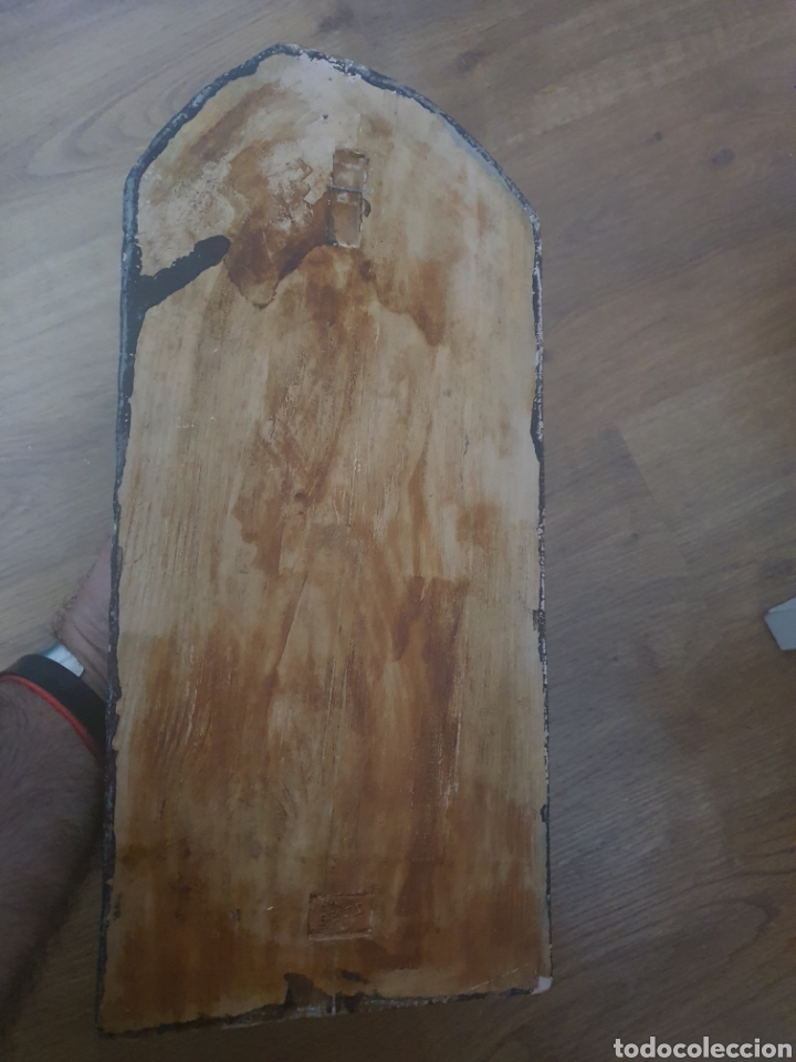 Antig&uuml;edades: cuadro talla en madera de una religiosa. - Foto 7