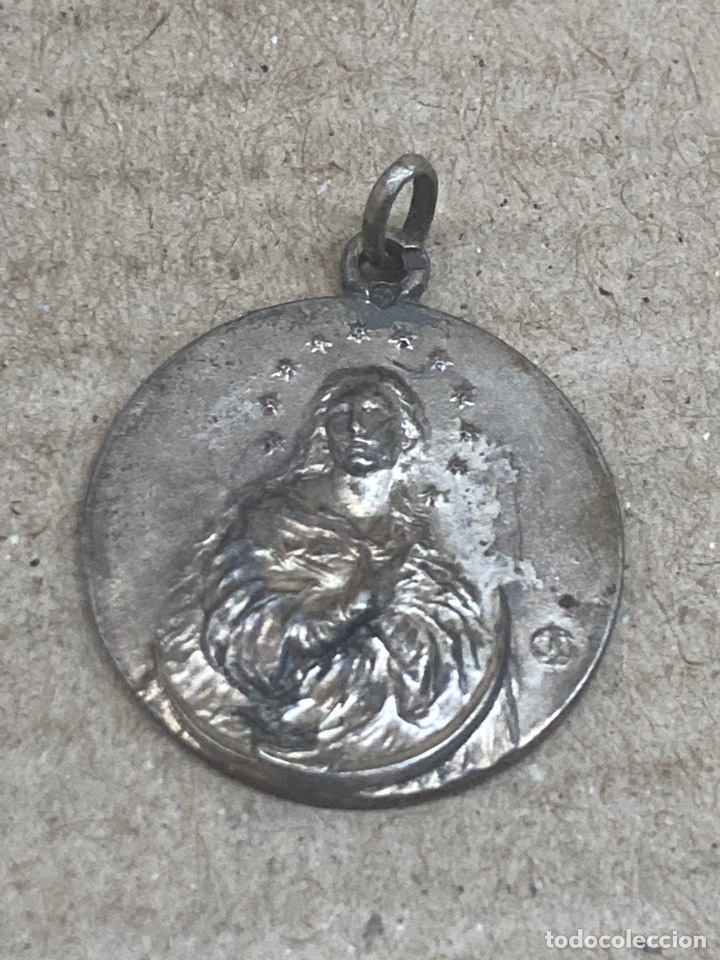 Antig&uuml;edades: Medalla de plata religiosa - Foto 1