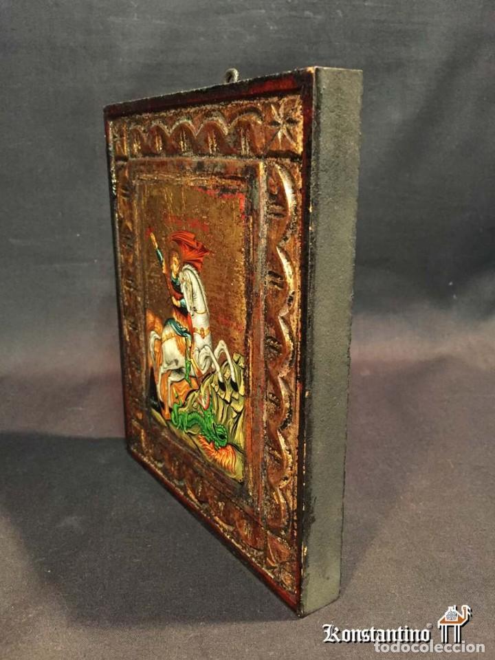 Antig&uuml;edades: ICONO DE SAN JORGE 19X16 CMS - Foto 2