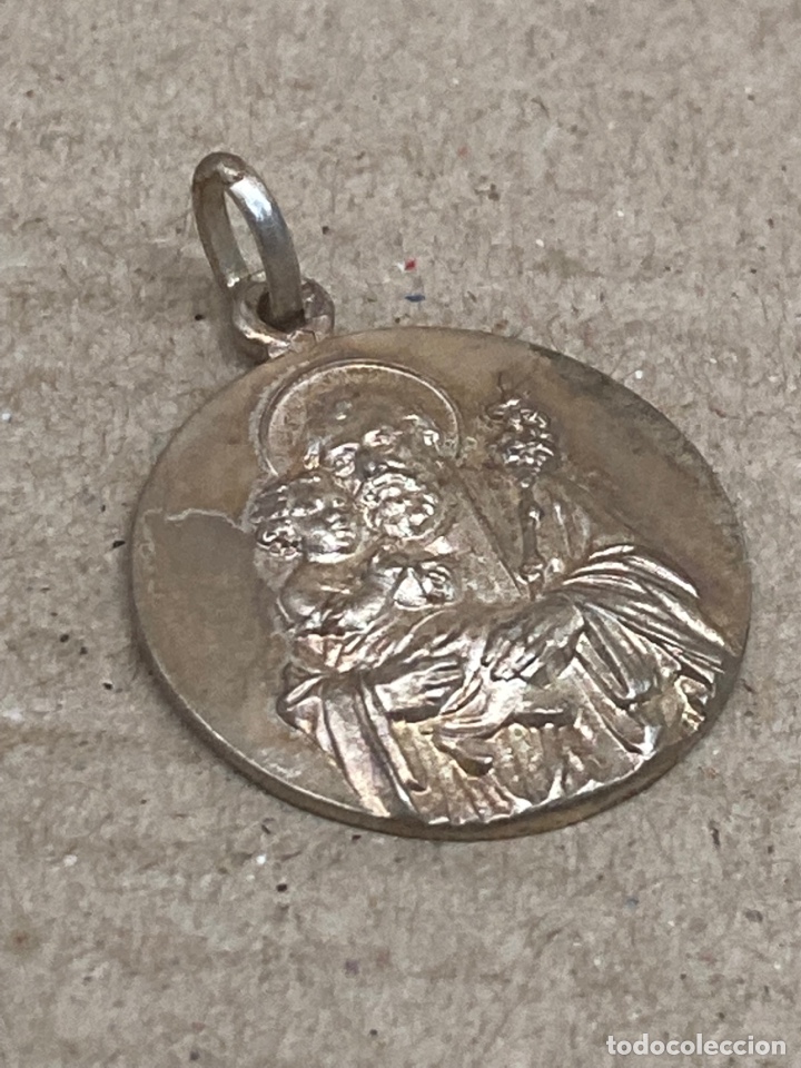 Antig&uuml;edades: Medalla de plata religiosa - Foto 1