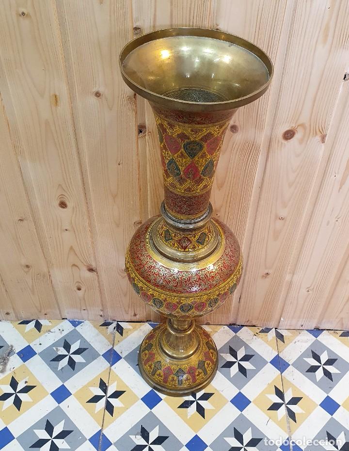 Antig&uuml;edades: JARRON METAL DAMASQUINADO - Foto 2