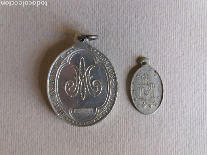 Antig&uuml;edades: DOS MEDALLAS DE LA VIRGEN. - Foto 2