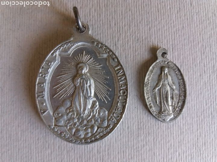 Antig&uuml;edades: DOS MEDALLAS DE LA VIRGEN. - Foto 1