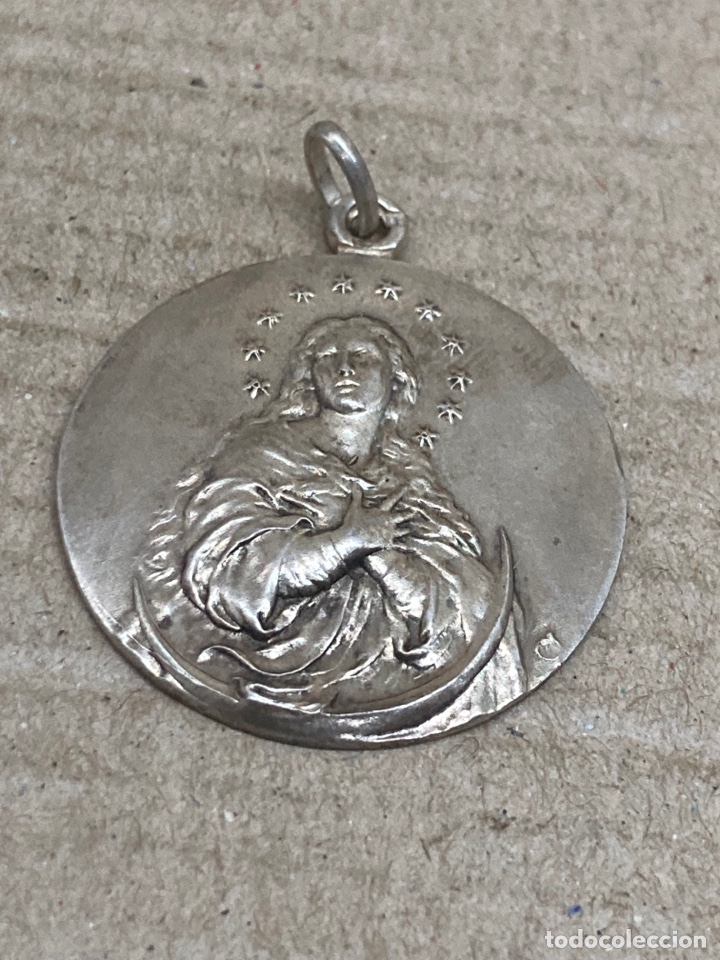 Antig&uuml;edades: Medalla de plata religiosa - Foto 1