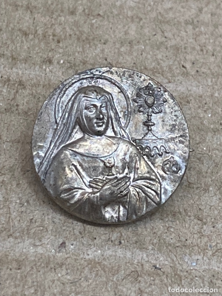 Antig&uuml;edades: Medalla bronche de plata religiosa - Foto 1