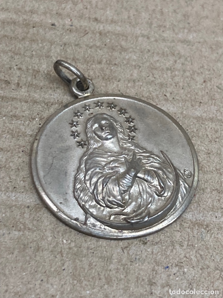Antig&uuml;edades: Medalla de plata religiosa - Foto 1