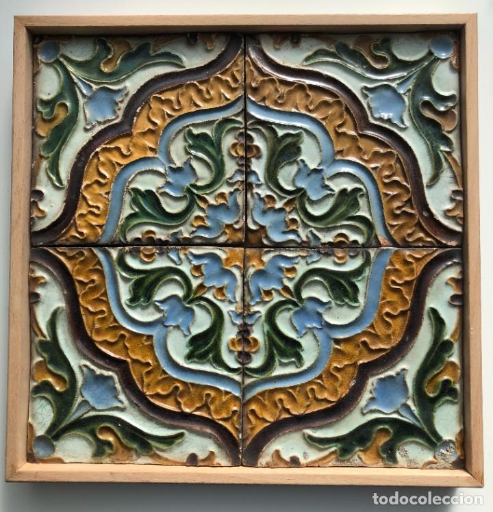 Antig&uuml;edades: CUADR&Iacute;CULA AZULEJOS DE ARISTA - Foto 1