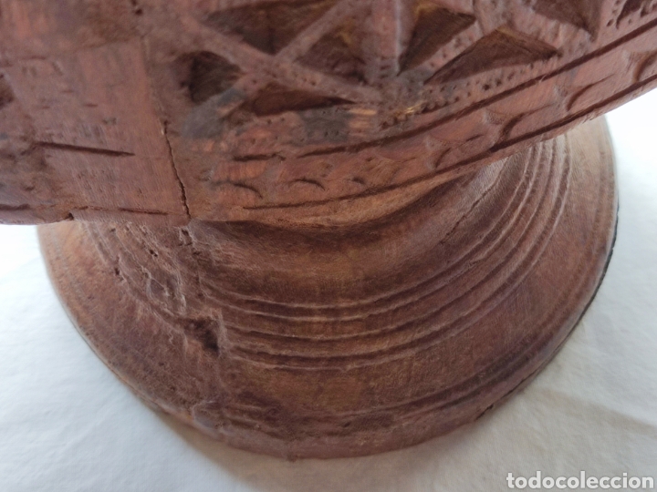 Antig&uuml;edades: ARTE PASTORIL CANDELABRO MADERA TALLADA DECORACI&Oacute;N R&Uacute;STICA - Foto 11