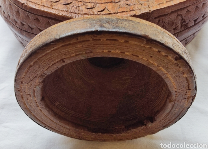 Antig&uuml;edades: ARTE PASTORIL CANDELABRO MADERA TALLADA DECORACI&Oacute;N R&Uacute;STICA - Foto 16