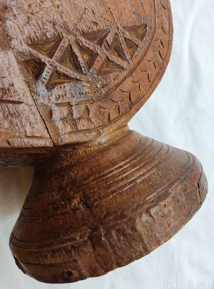 Antig&uuml;edades: ARTE PASTORIL CANDELABRO MADERA TALLADA DECORACI&Oacute;N R&Uacute;STICA - Foto 24