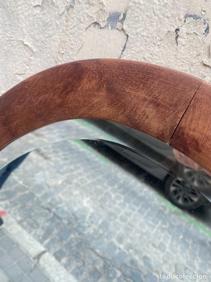 Antig&uuml;edades: ESPEJO BISELADO OVAL DE CAOBA 1940 - Foto 6