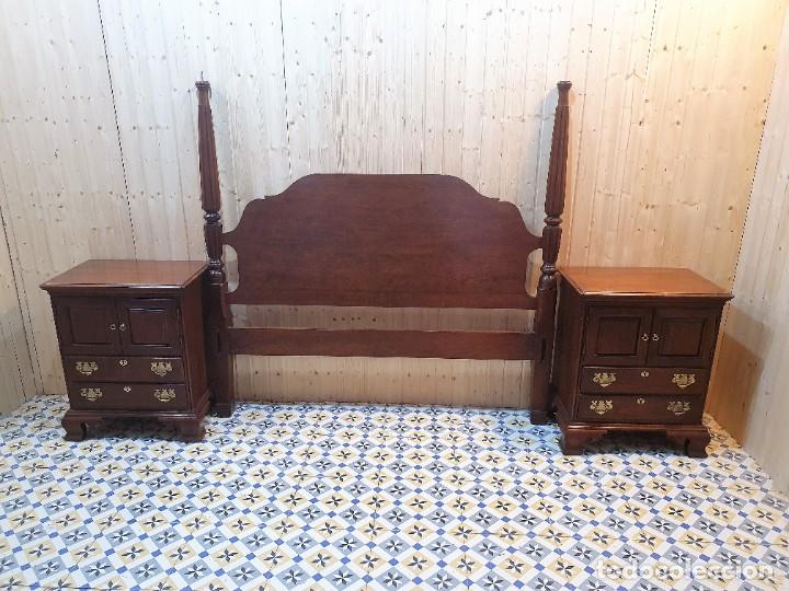 Antig&uuml;edades: DORMITORIO DE NOGAL CON DORSEL - Foto 7