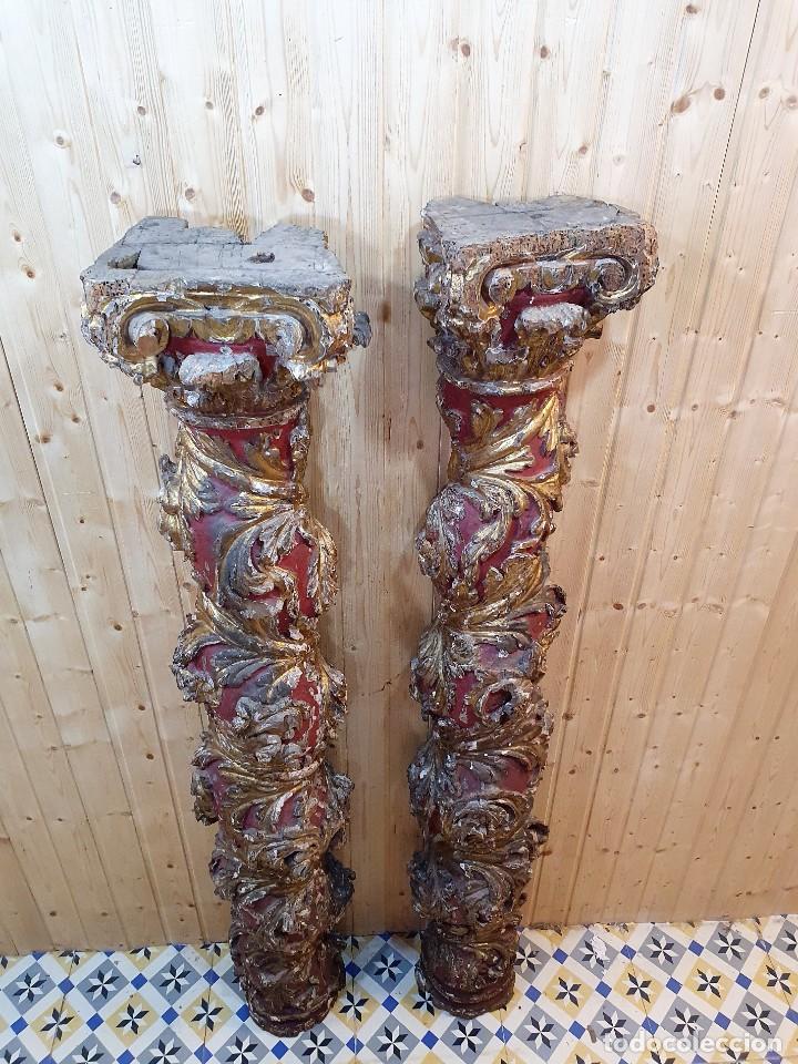 Antig&uuml;edades: PAREJA DE COLUMNAS ESTILO BARROCO S.XVII - Foto 7