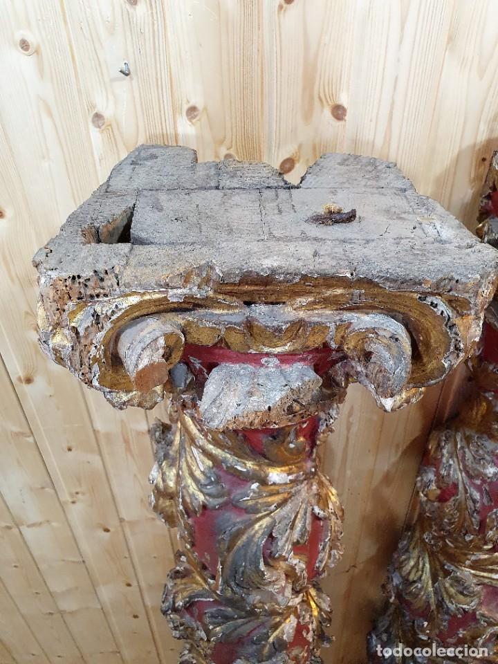 Antig&uuml;edades: PAREJA DE COLUMNAS ESTILO BARROCO S.XVII - Foto 8